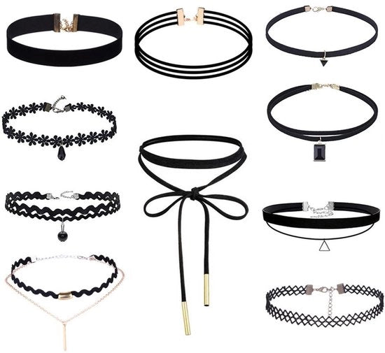 Collezione di collane da 10 pezzi - Collane adattabili - Stili fluo, gotico e tattoo - Accessori per donne - Ideali per feste e Halloween - Collana 

Modello: 
 Materiali: 
 Dimensioni: 
 Colore: 
 Caratteristiche: