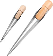 Strumento per la splicing della corda - Marittimo - 2 pezzi - Acciaio inox - Manico di quercia - Adatto per yacht e barche - Tool liscio e a nido di rondine