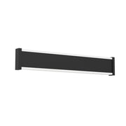 Applique Esterno Moderna Neviano Acciaio Nero Policarbonato Bianco Led 38Cm