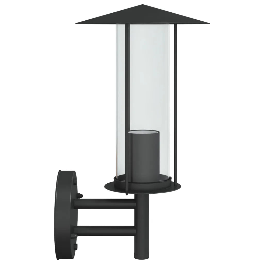 vidaXL Applique da Esterno 2 pz Nere in Acciaio Inossidabile