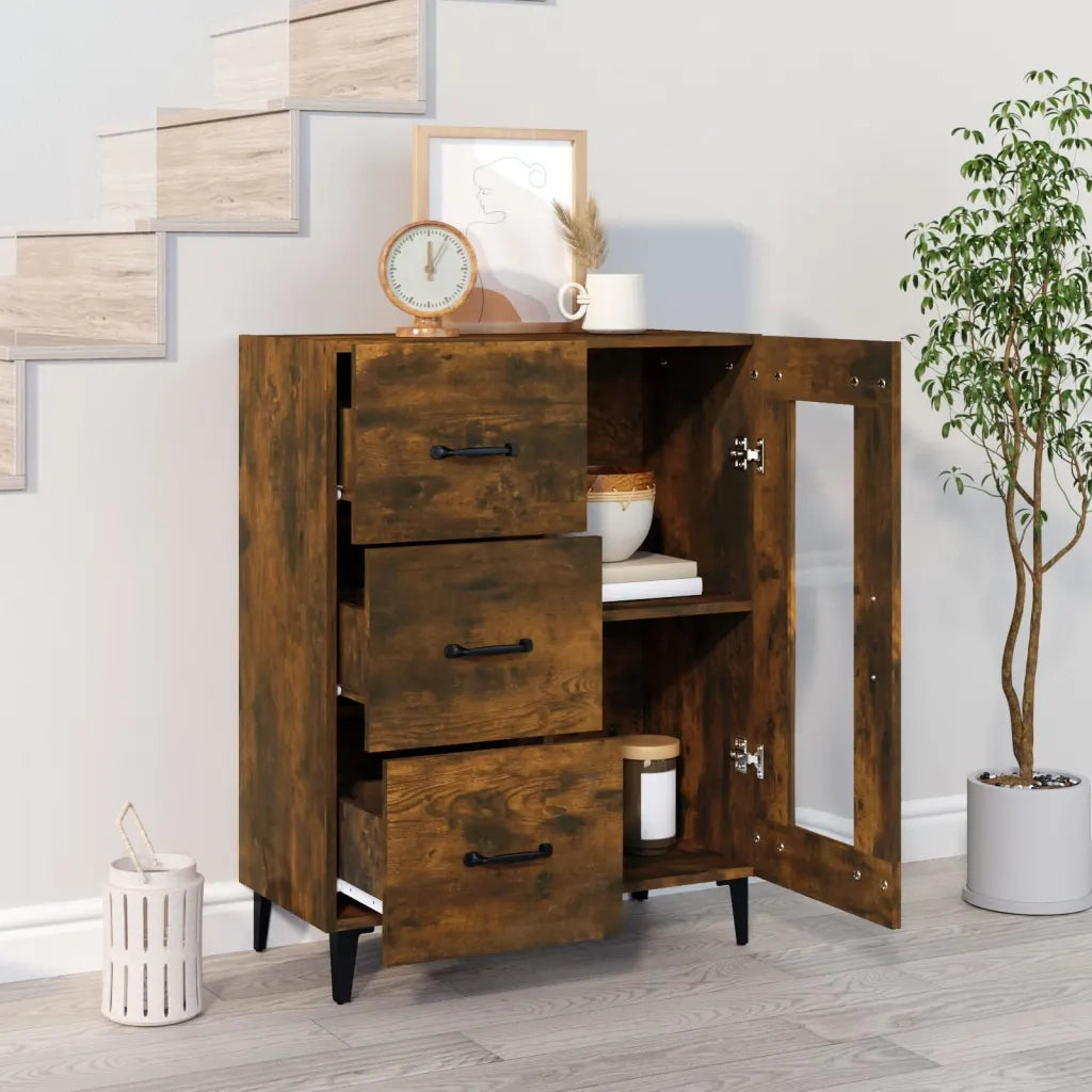 Credenza Rovere Fumo 69,5x34x90 cm in Legno Multistrato cod mxl 26518