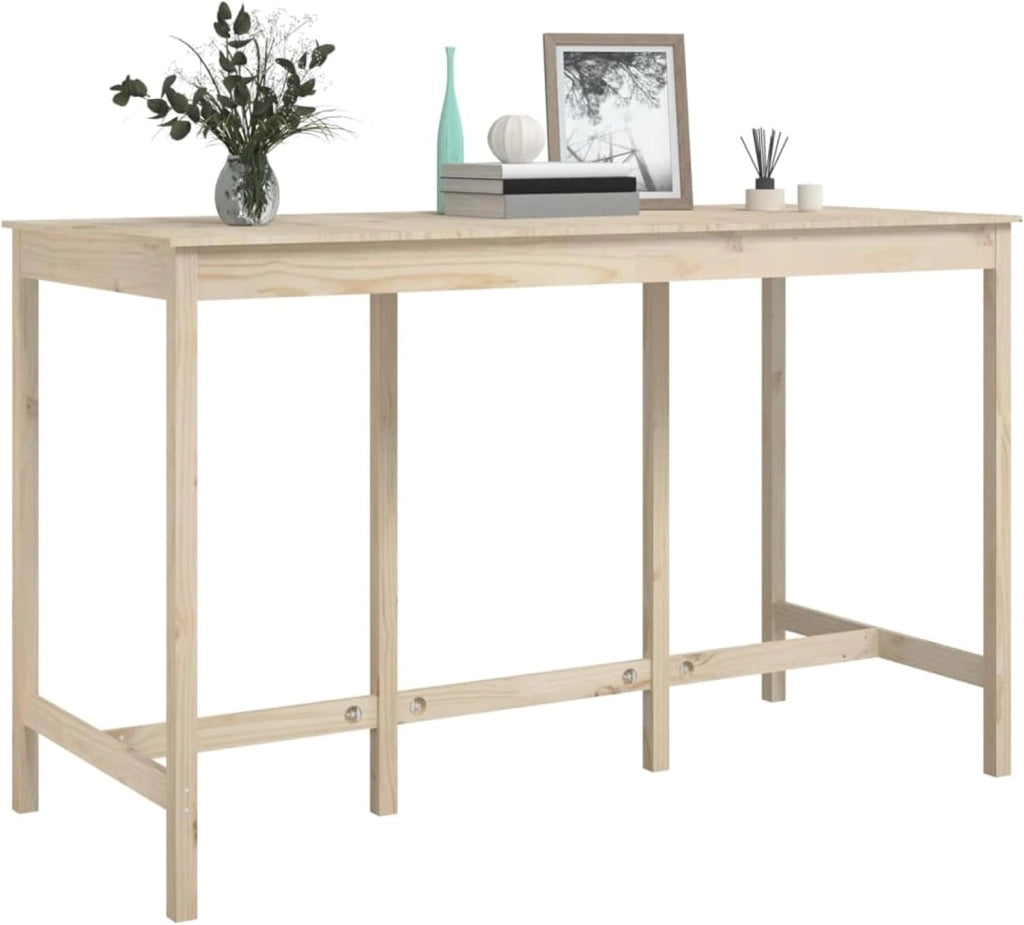 Tavolo alto da bar, tavolo alto da cucina, mobile bar, mobile da pranzo, tavolo da pranzo, tavolino alto, barra da cucina, in legno massello di pino 180 x 80 x 110 cm