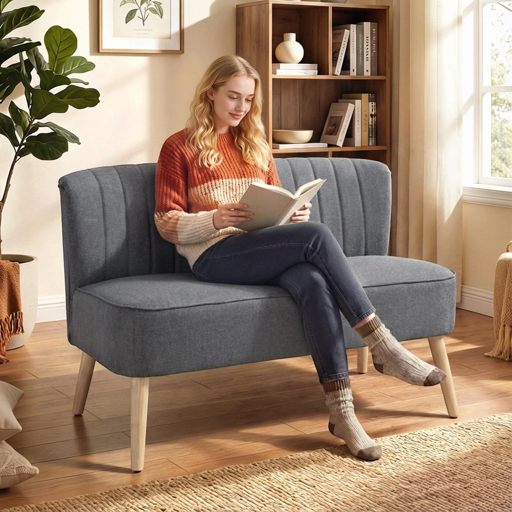 Divano 2 posti in tessuto ¨C zephmum ¨C grigio 117 cm