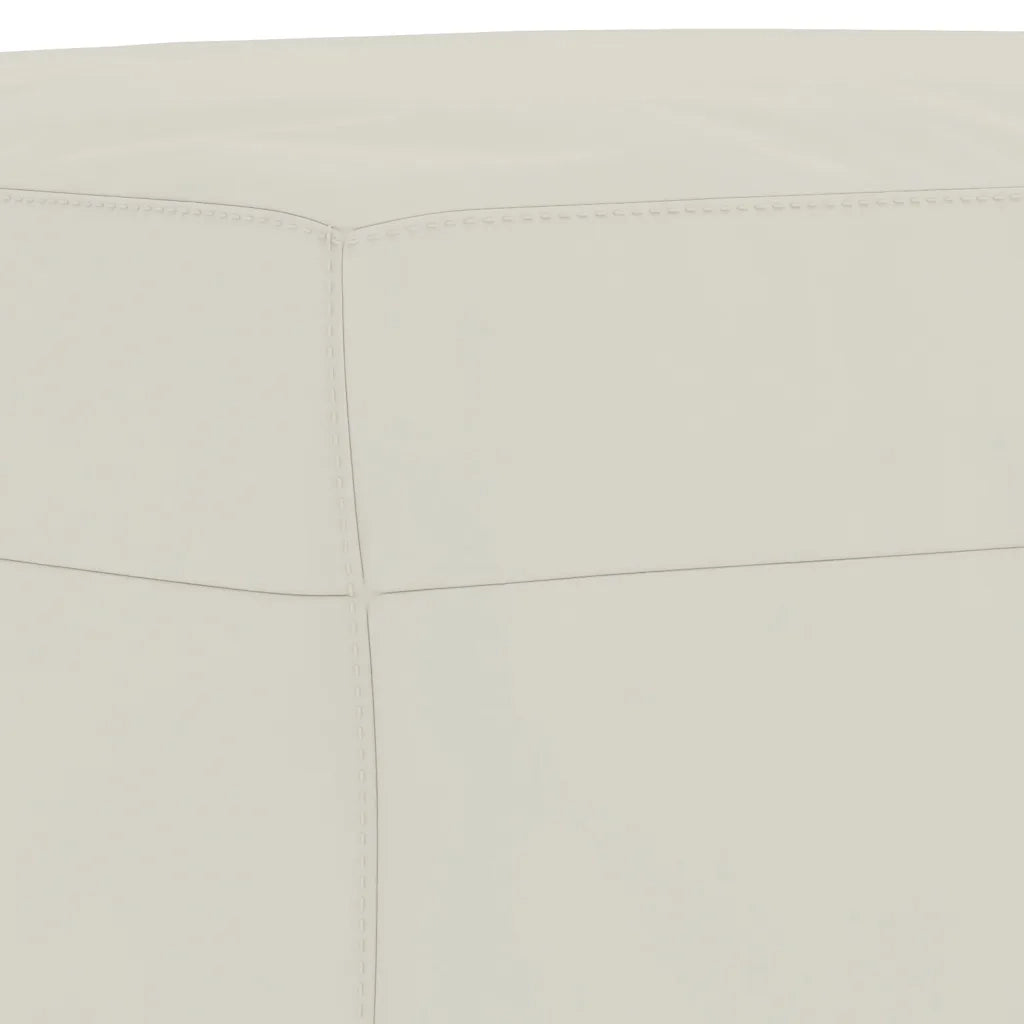 Set di Divani 3 pz con Cuscini Crema in Velluto