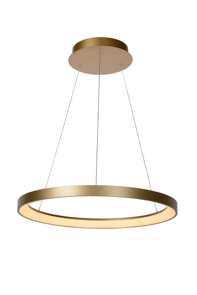 Lampada a sospensione Vidal anello oro LED 48W Lucide