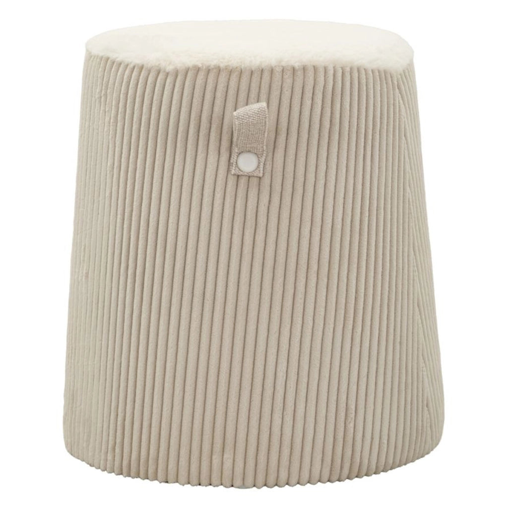 Pouf Dublino conico in poliestere bianco