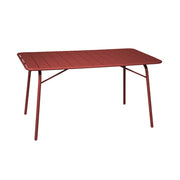 Tavolo da giardino pieghevole in metallo 6 posti, 140cm, terra di