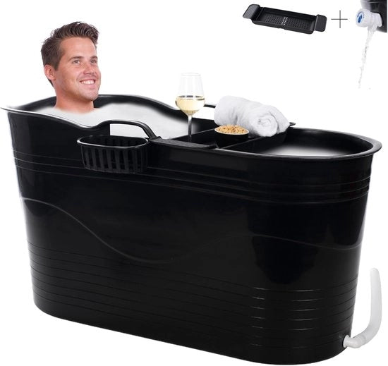 Piscina per Bagni di Ghiaccio e Bagni Idromassaggi - Piscina Stazionale per Adulti e Bambini - Portatile e Facile da Utilizzare - 122 x 56 x 64 cm