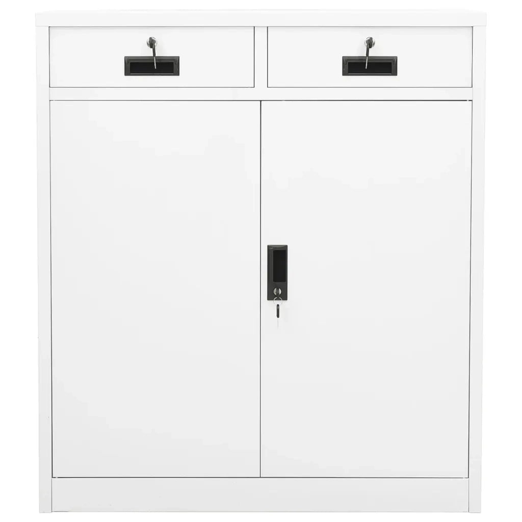 Armadio per Ufficio Bianco 90x40x102 cm in Acciaio cod mxl 52213