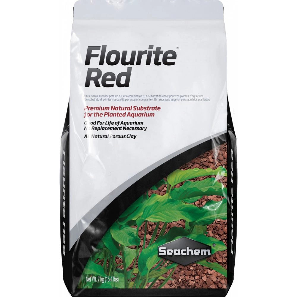 Seachem Flourite ( Substrato per Acquari d'acqua Dolce con Piante) Formato: 7 Kg, Colore: Rosso