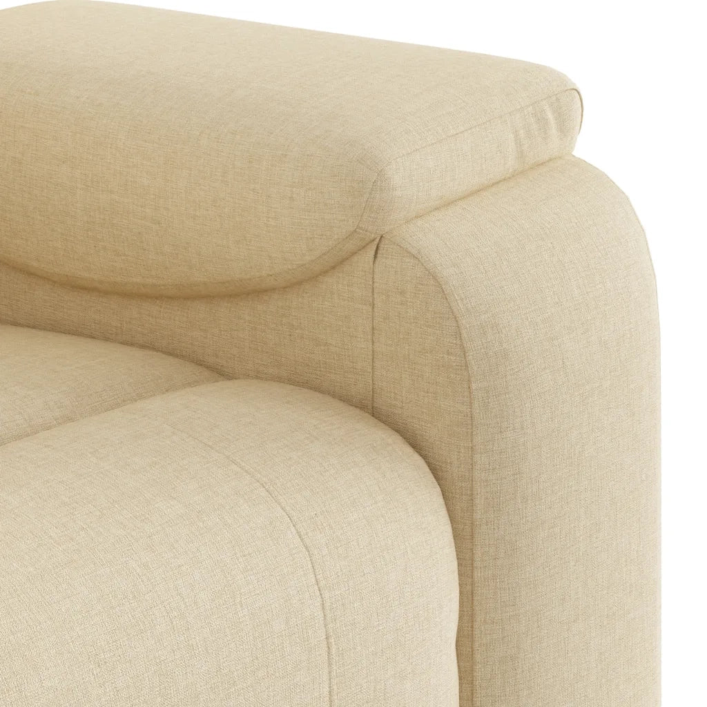 Poltrona | Sedia Relax Reclinabile in Tessuto Crema