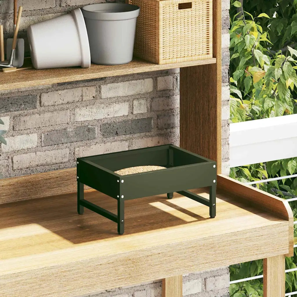 Mangiatore per Uccelli Verde oliva 80 x 28 x 13.5 cm CFW6309773