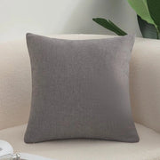 Pacco di 2 coprispalle, comodi e accoglienti cuscini in cotone e lino per divano, divano letto, salotto, casa, cuscini in tessuto uniforme (40*60cm) - Grigio chiaro