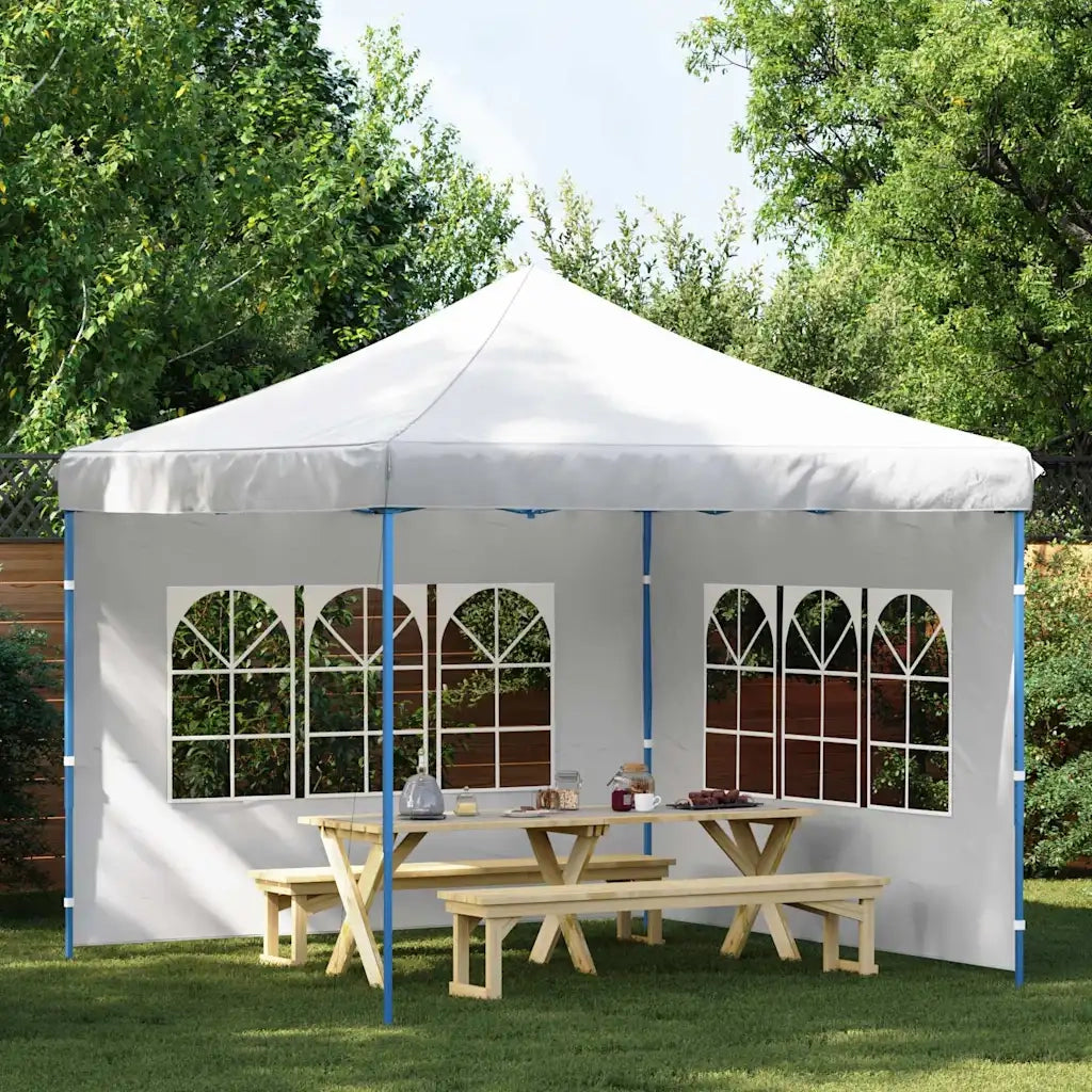 Parete per Tendostruttura in PE  2pz con Finestra Bianco 45113