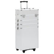 Valigia Trolley per Cosmetici in Alluminio Argento cod mxl 63830
