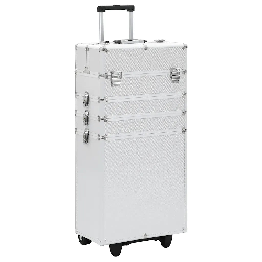 Valigia Trolley per Cosmetici in Alluminio Argento cod mxl 63830