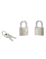 Set di 2 lucchetti Love, ottone, interno, ansa in acciaio, 30 mm, colomba/coppia, 2 chiavi per lucchetto – THIRARD