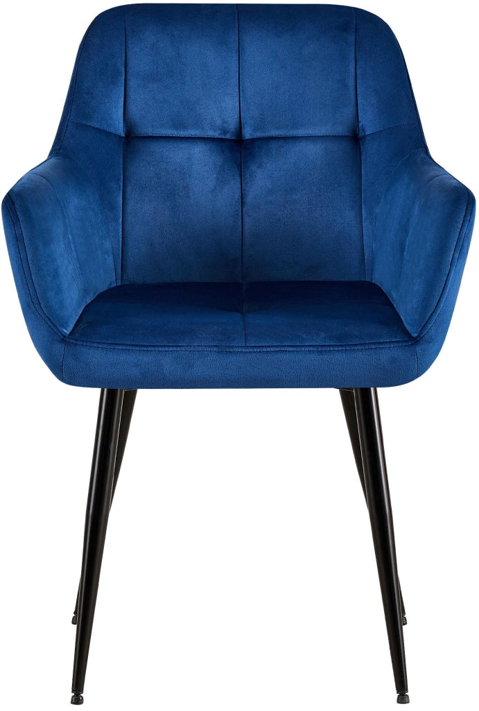 Sedia visitatore Emia Velluto,blu
