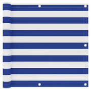 Paravento da Balcone Bianco e Blu 90x500 cm in Tessuto Oxford cod mxl 5603