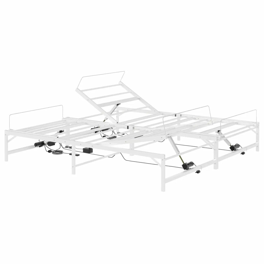 Telaio Letto Elettrico Regolabile Bianco 193 x 203 cm Acciaio 3438637