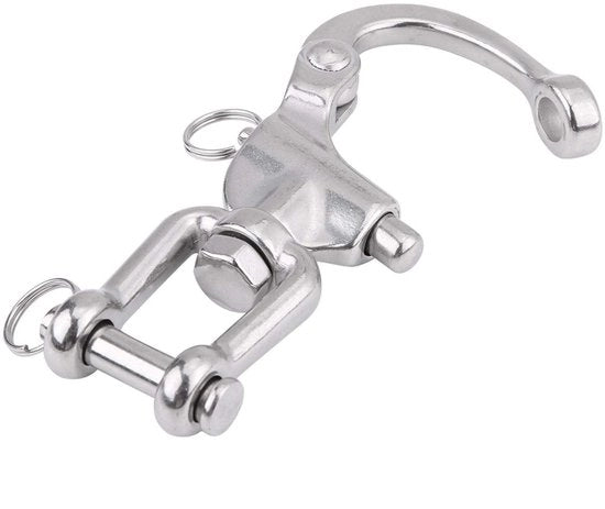 Attrezzo per Zeilboot in Acciaio Inossidabile - Snaphaak con Maniglia Rotante - Dimensione Opzionale 12.8cm - Carico di Rottura Minimo 1978.32 lbf
