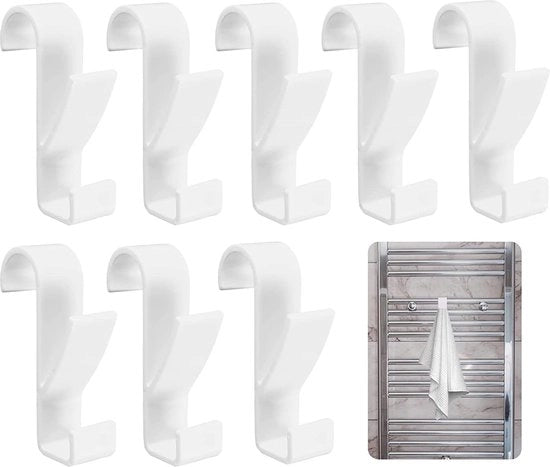 Set di 8 Ganci Translucidi per Radiatore per Bagno
