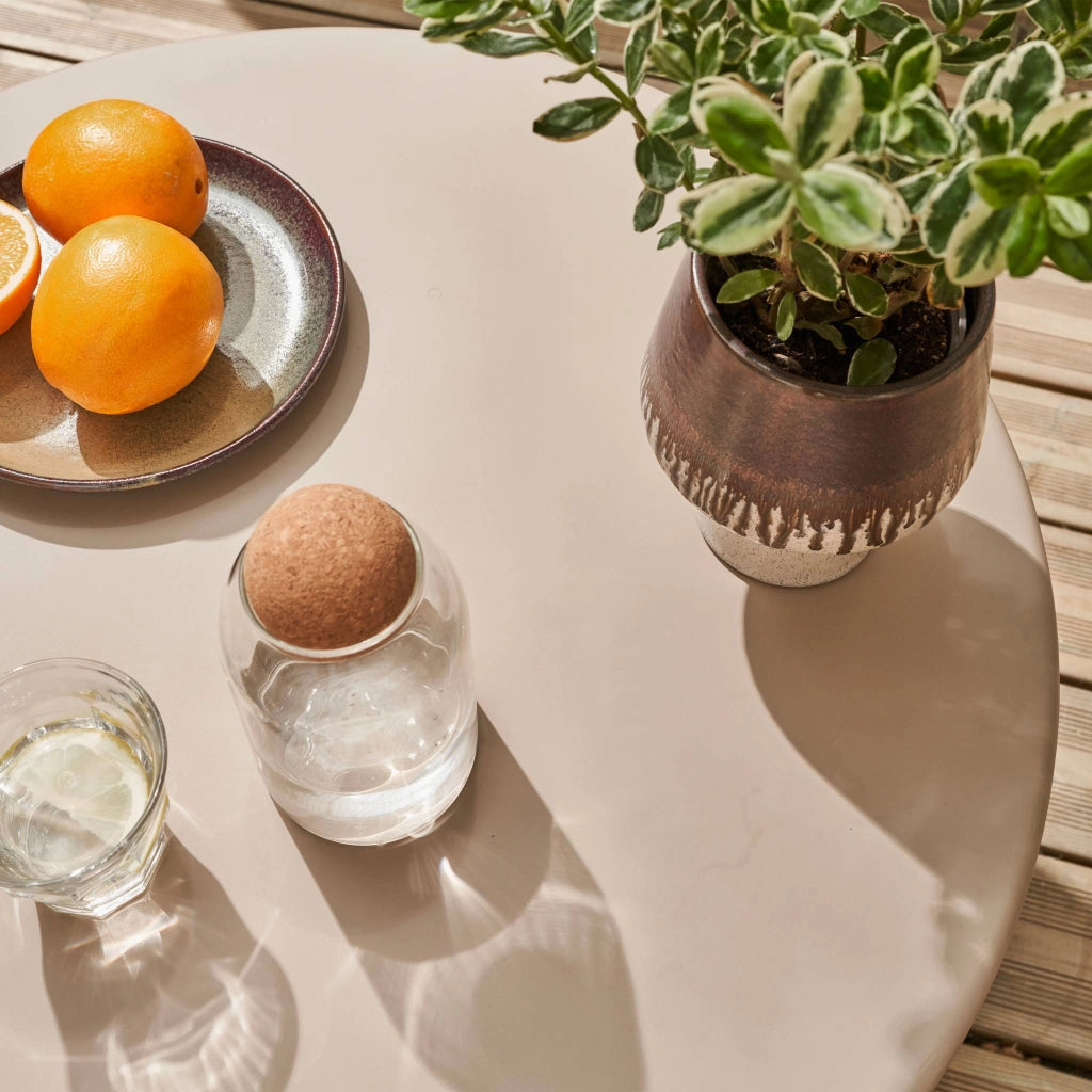 Salotto da giardino in corda, 4 posti, beige