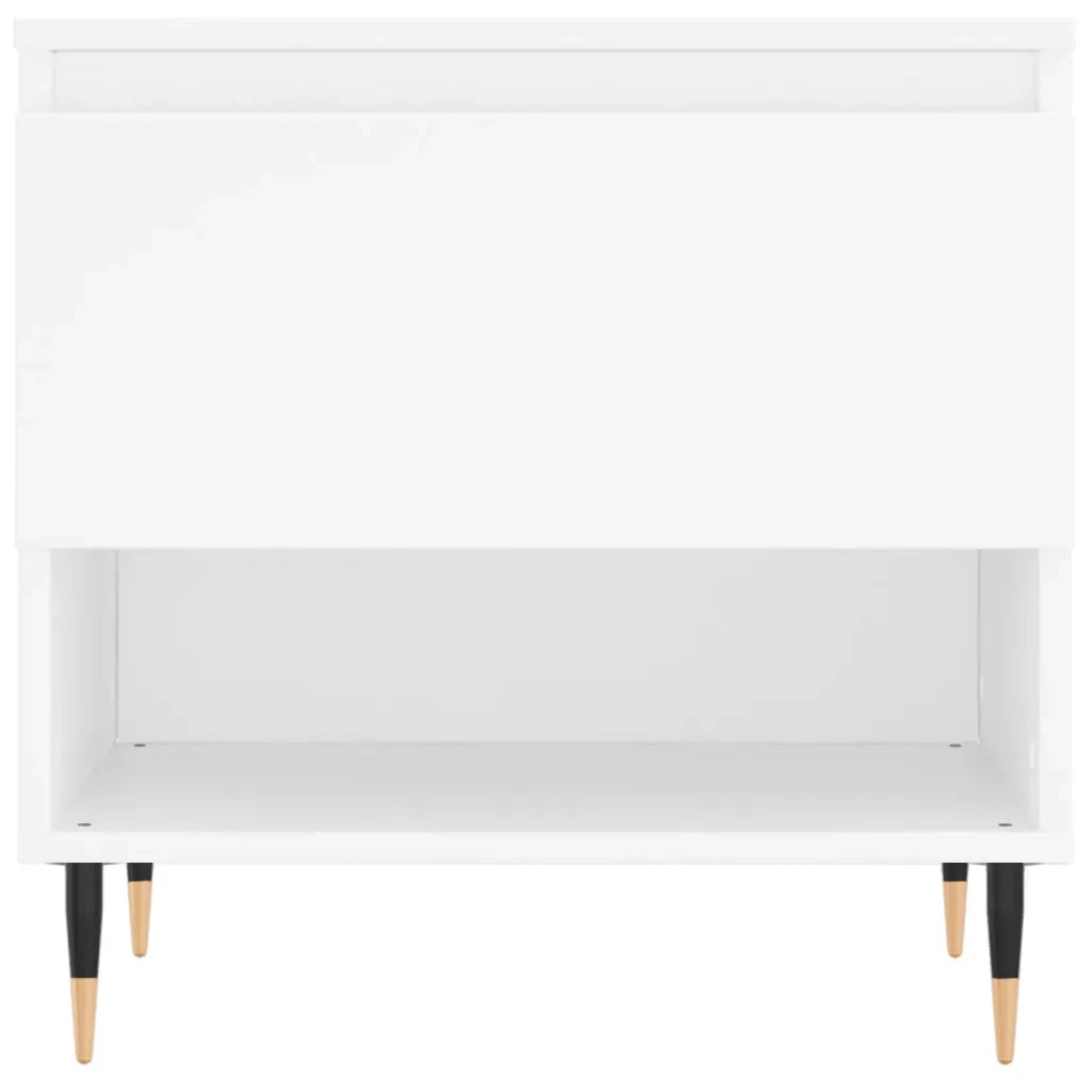 Tavolino da Salotto-Tavolino da soggiorno-Tavolo Bianco 50x46x50 cm in Legno Multistrato
