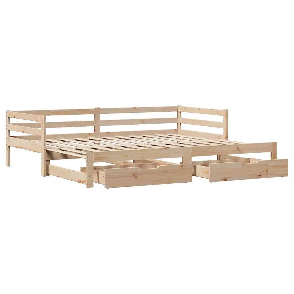Divano Letto Estraibile con Cassetti senza Materasso 80x200 cm 3302148