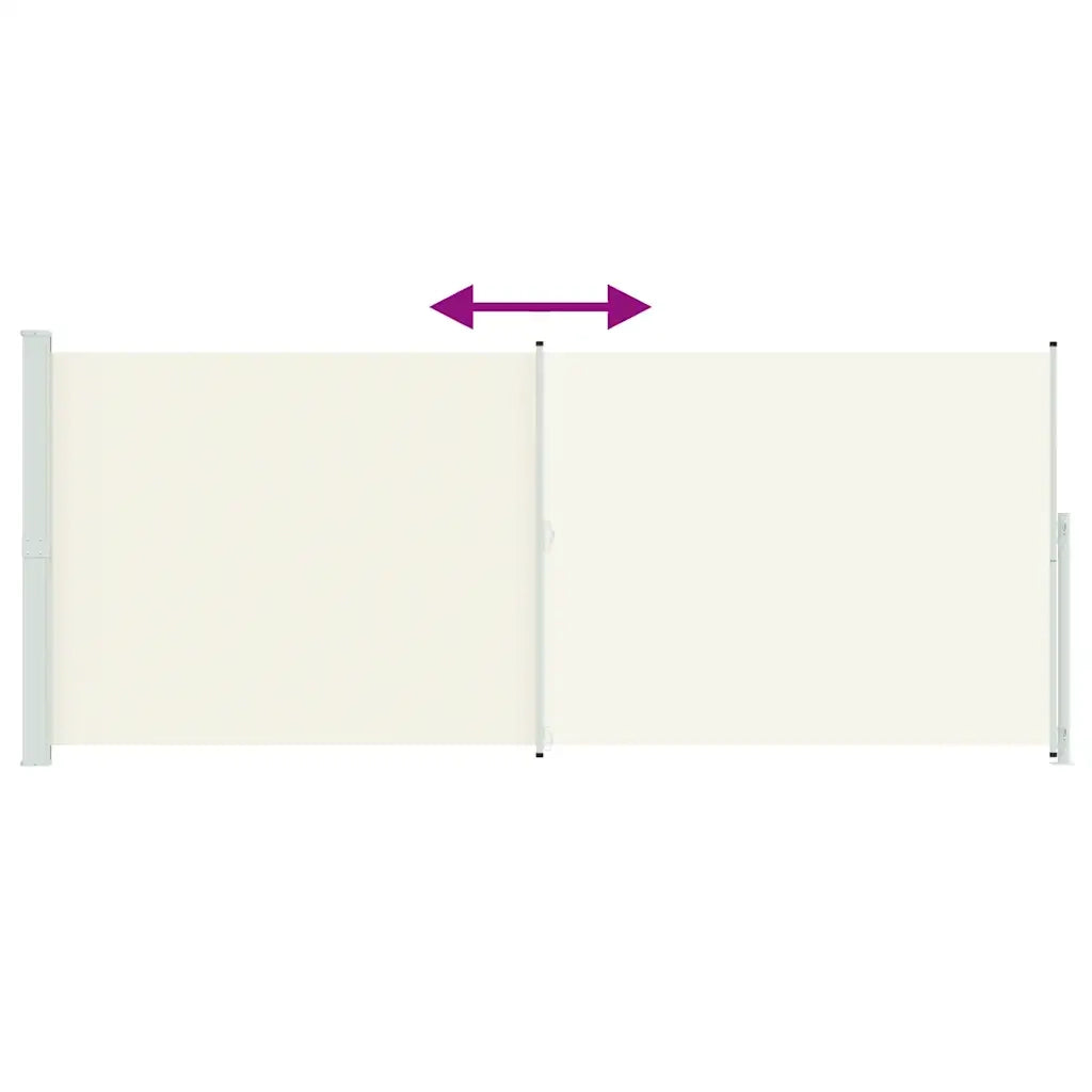 Tenda da Sole | Tenda laterale Retrattile per Patio 200x500 cm Crema