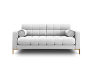 Cosmopolitan Design - Divano "Bali" 2 posti in tessuto strutturato grigio chiaro 