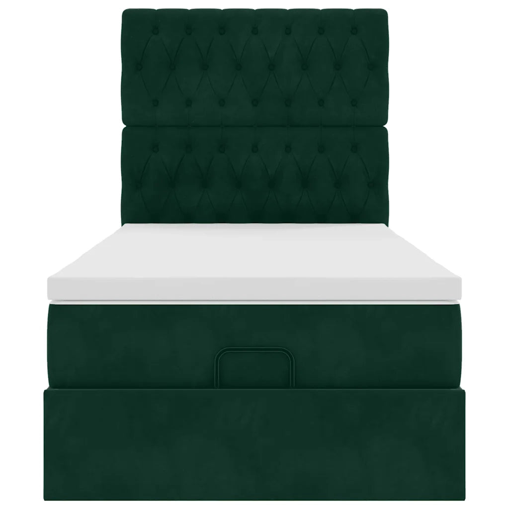 Struttura Letto Pouf con Materassi 90x190 cm in Velluto 3313514