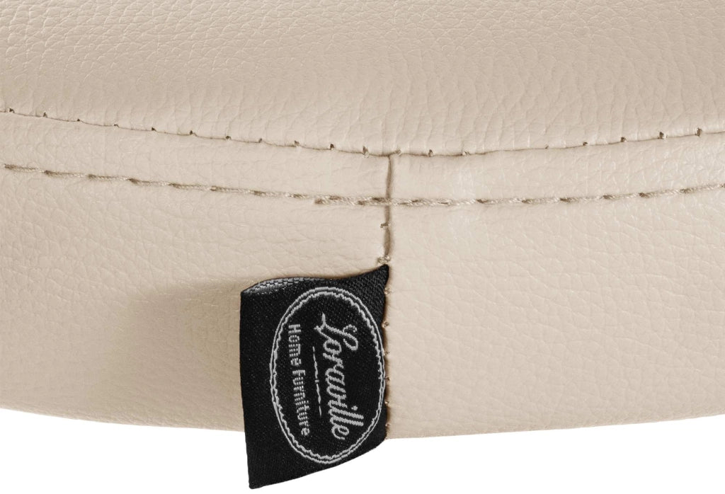 Set di 2 sgabelli da bar Ponte in similpelle crema,Metallo in look cromato