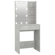 Toletta dal design contemporaneo con illuminazione a LED 60 x 40 x 140 cm grigio 02_0006393