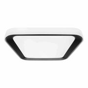 Plafoniera LED Milagro Quadro 40x40 nera 38W CCT con telecomando