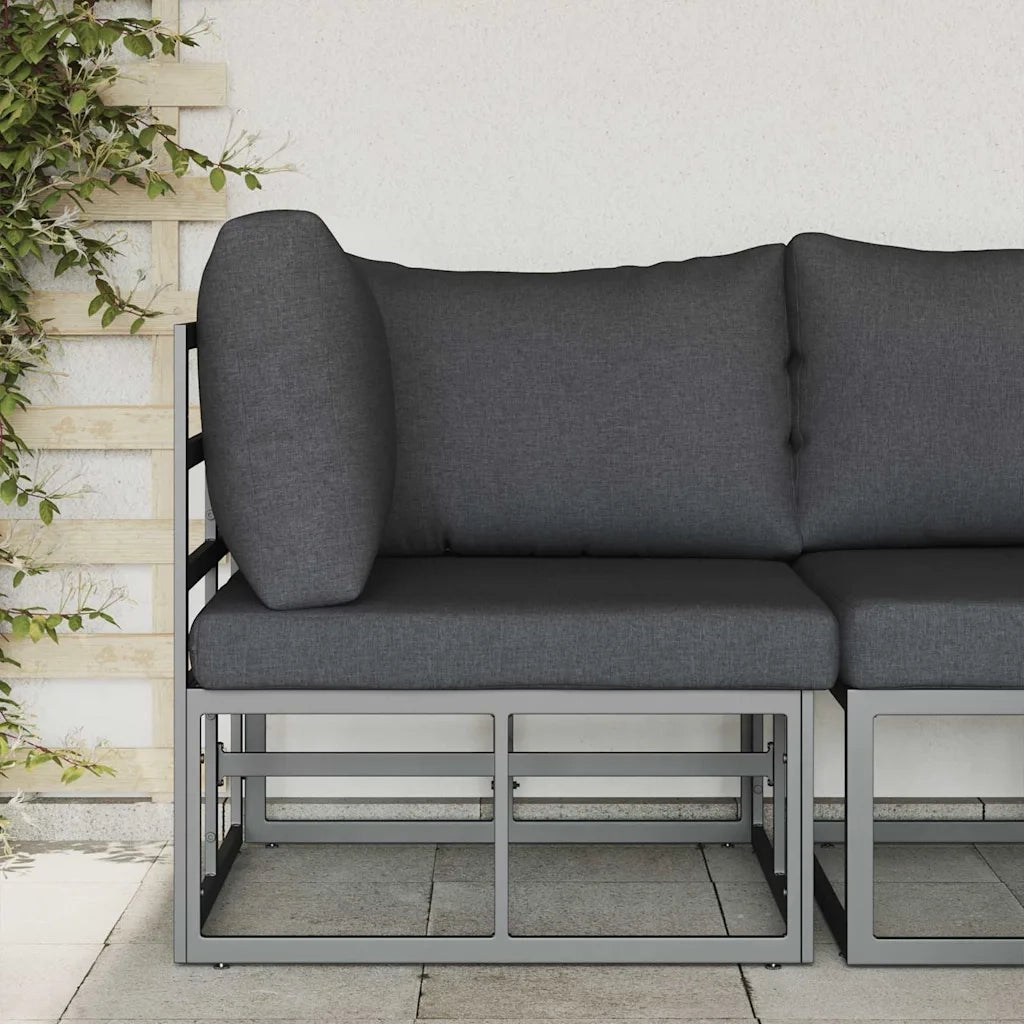 Mobili da Esterno Nero e antracite 71,5 x 71,5 x 71 cm Metallo CFW1897497