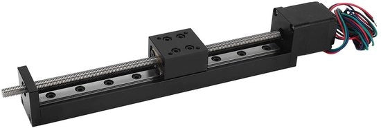 Attuatore di piattaforma 150 mm - Tavola di spostamento lineare - Viti a T - Binario singolo - Precisone di posizionamento ± 0,1 mm - Carico massimo 5 kg