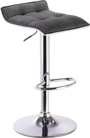 Set di supporti per bar e seduta ergonomici - Design - Mini corrimano - Telaio in lino - Set da 1 - Cucina e bar - Sedute per bar - Corrimano ergonomico - Grigio scuro - Regolabile in altezza - Altezza seduta 62-84cm