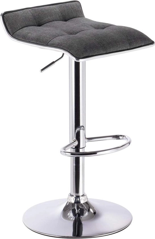 Set di supporti per bar e seduta ergonomici - Design - Mini corrimano - Telaio in lino - Set da 1 - Cucina e bar - Sedute per bar - Corrimano ergonomico - Grigio scuro - Regolabile in altezza - Altezza seduta 62-84cm