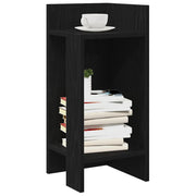Tavolino Laterale con Ripiano-Tavolino da soggiorno Nero 25,5x27x60 cm