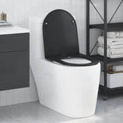 Seggiolino per Toilette a Rilascio Rapido con Chiusura Morbida - Duroplast, Nero