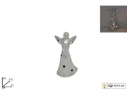 Decorazione Natale Casa Angelo Silver con Luce 20 cm