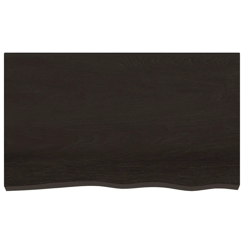 Ripiano Marrone Scuro 100x60x(2-6) cm Massello Rovere Trattatocod mxl 127025