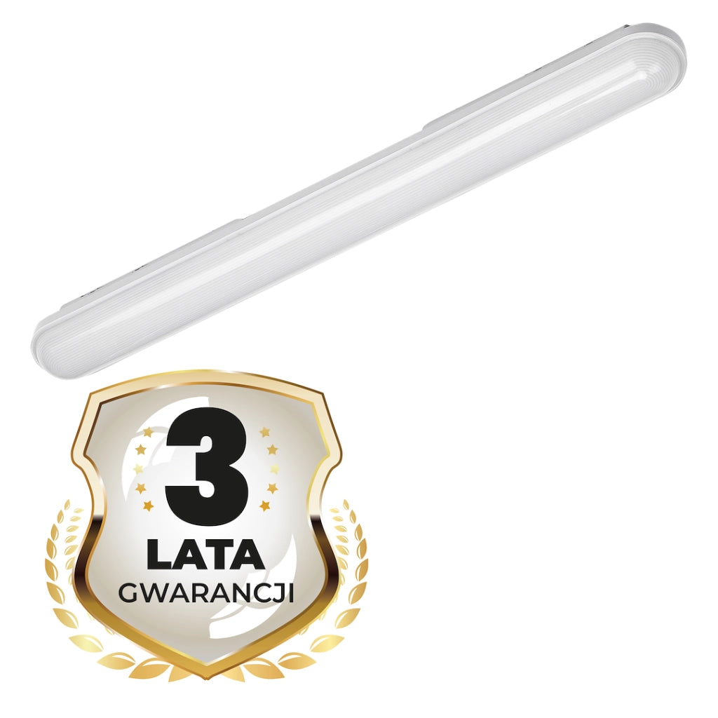 Plafoniera LED ermetica lineare 60cm 18W 4000K IP65 Gin