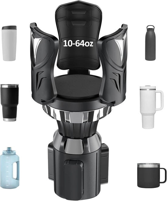 Bicchieriera espandibile - estensore di bicchieriera con braccio espandibile e base regolabile - Adatto per Yeti Ramblers 14-64oz - Hydro Flasks 18-64oz la maggior parte delle tazze da caffè fiaschi - bicchieri