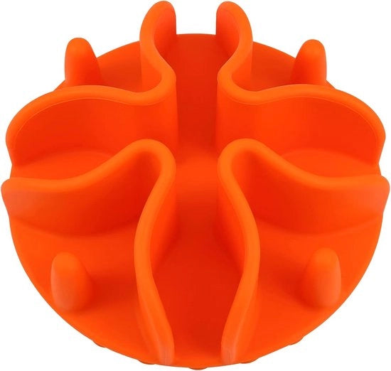 Bacchetta canina anti-schizzo - Rilascio lento - Ciotola per cani con inserimento - Arancione - Small