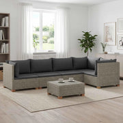 6 pz Set Lounge in Rattan con Cuscini GENDT Rattan naturale 3429855