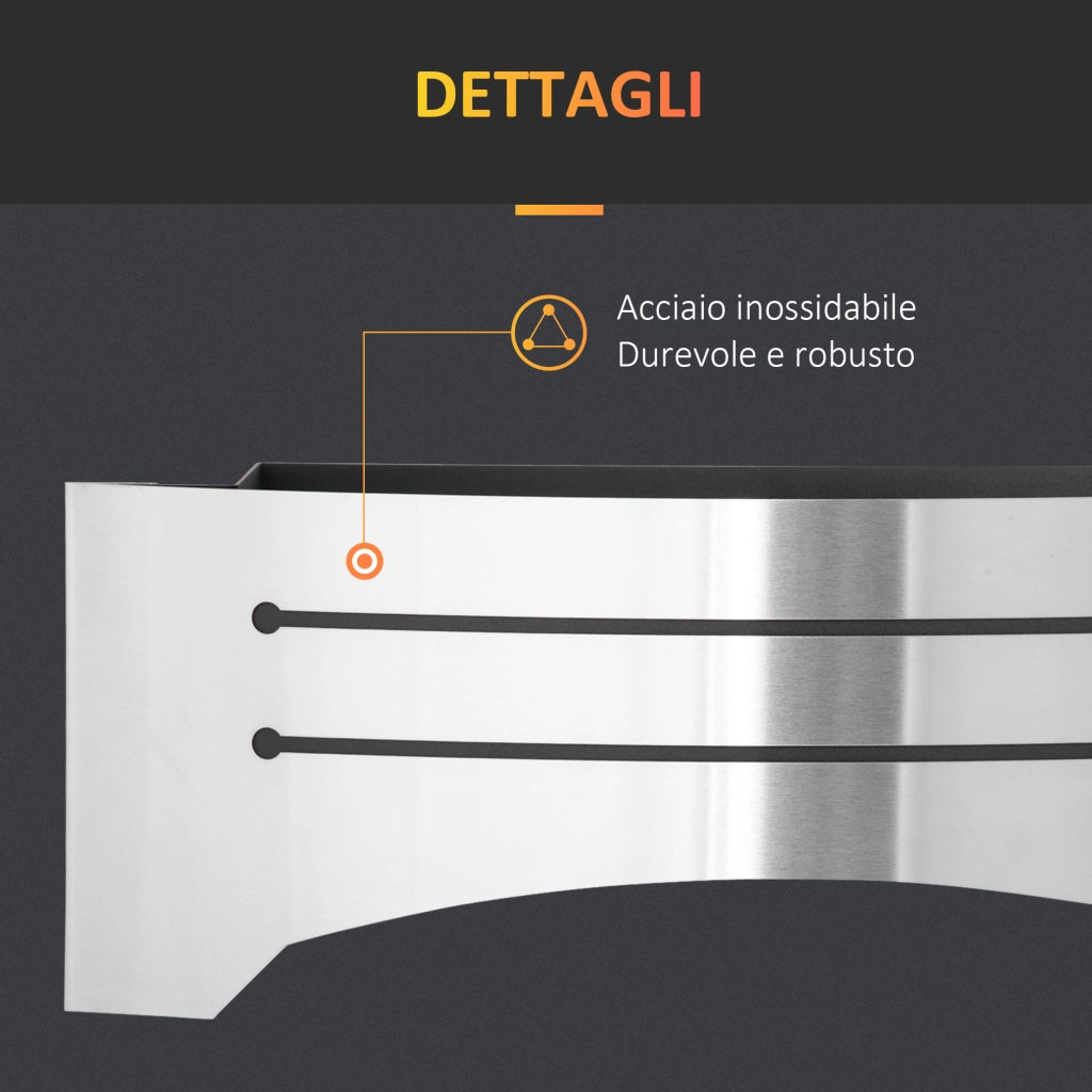 EasyComfort Camino Bioetanolo in Acciaio Inox, 3h di Combustione con Serbatoio 1.5L e Copertura 25m², 45x18x17 cm, Argento