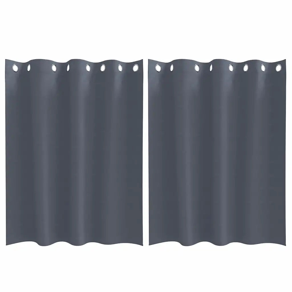 Tende Blackout con Anelli 2 pcs Antracite 140 x 140 cm 4107338
