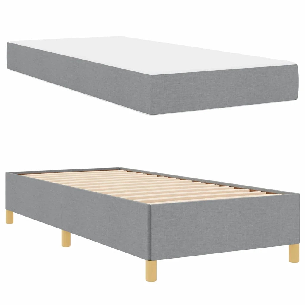 vidaXL Letto a molle Grigio chiaro e bianco e grigio chiaro